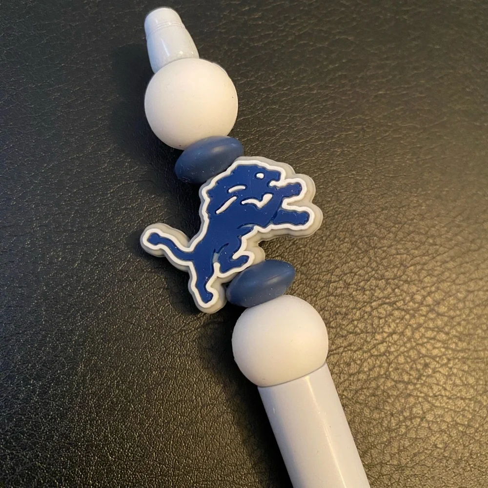 Detroit Lions Beaded Pen Hand Crafted
